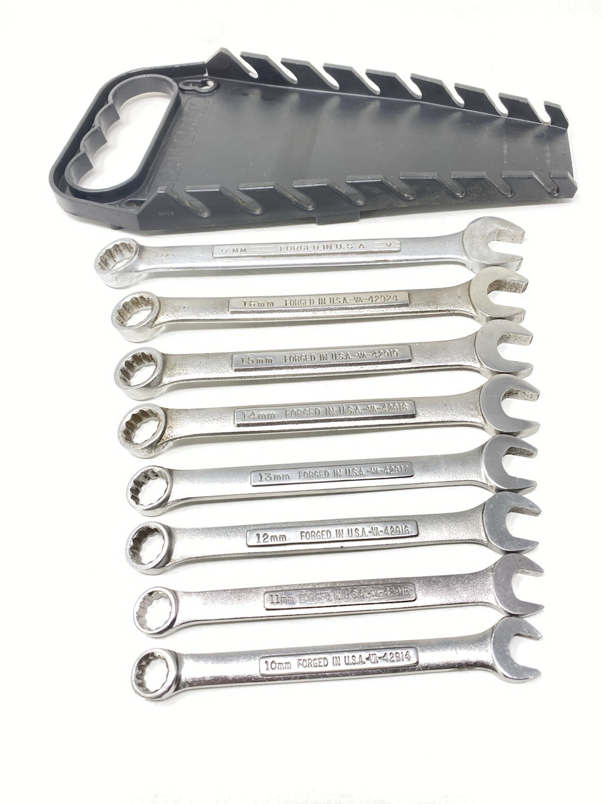 Vintage Craftsman USA Made Metric Combination Wrench Set 8pc Set 10-17mm Clean!