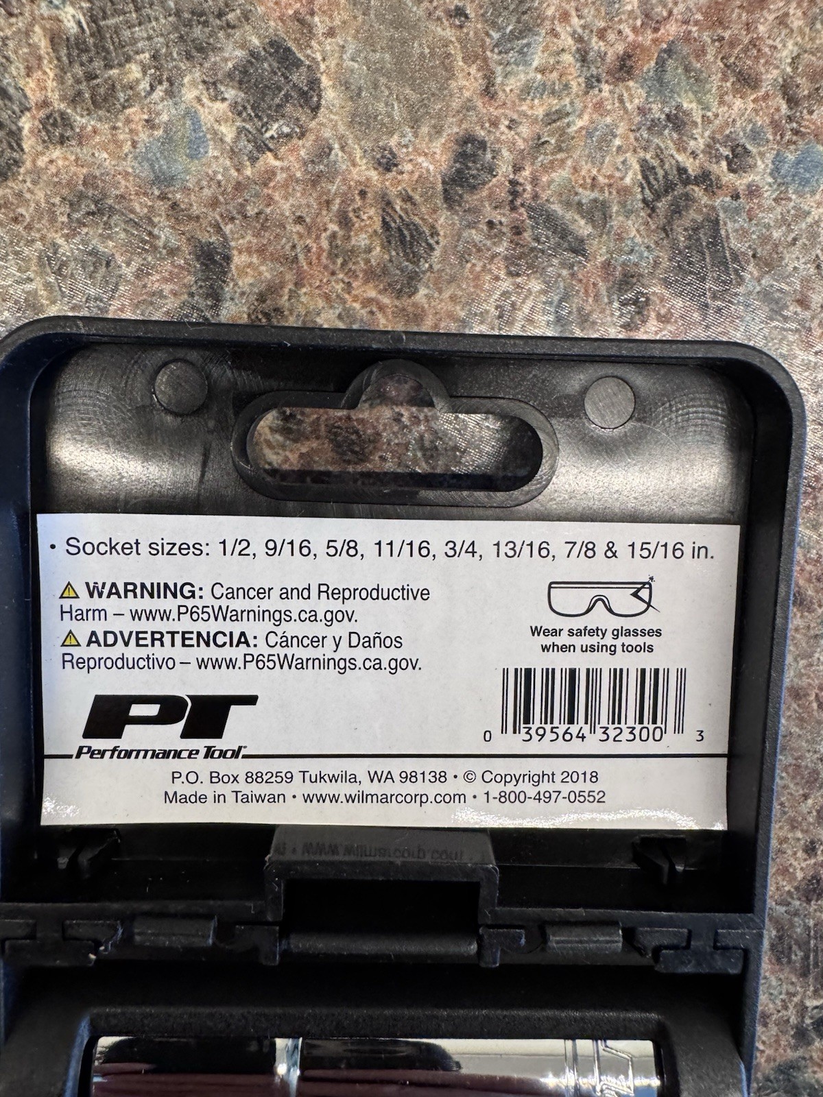 Performance Tool W32300 8 Pc 1/2” Drive SAE Deep Socket Set New Taiwan