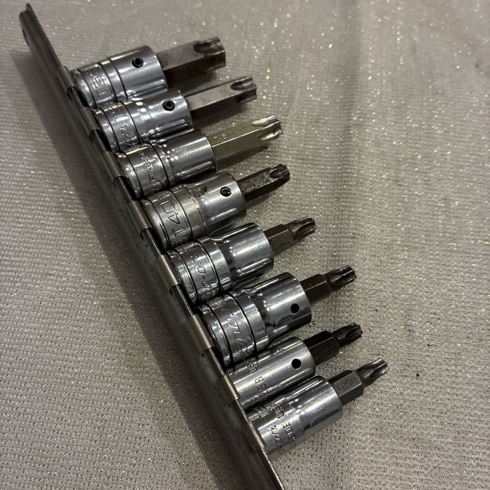 Snap-On Tools 8Pc Torx Bit T20-T55 Combination 1/4”/3/8” Drive Socket Set USA