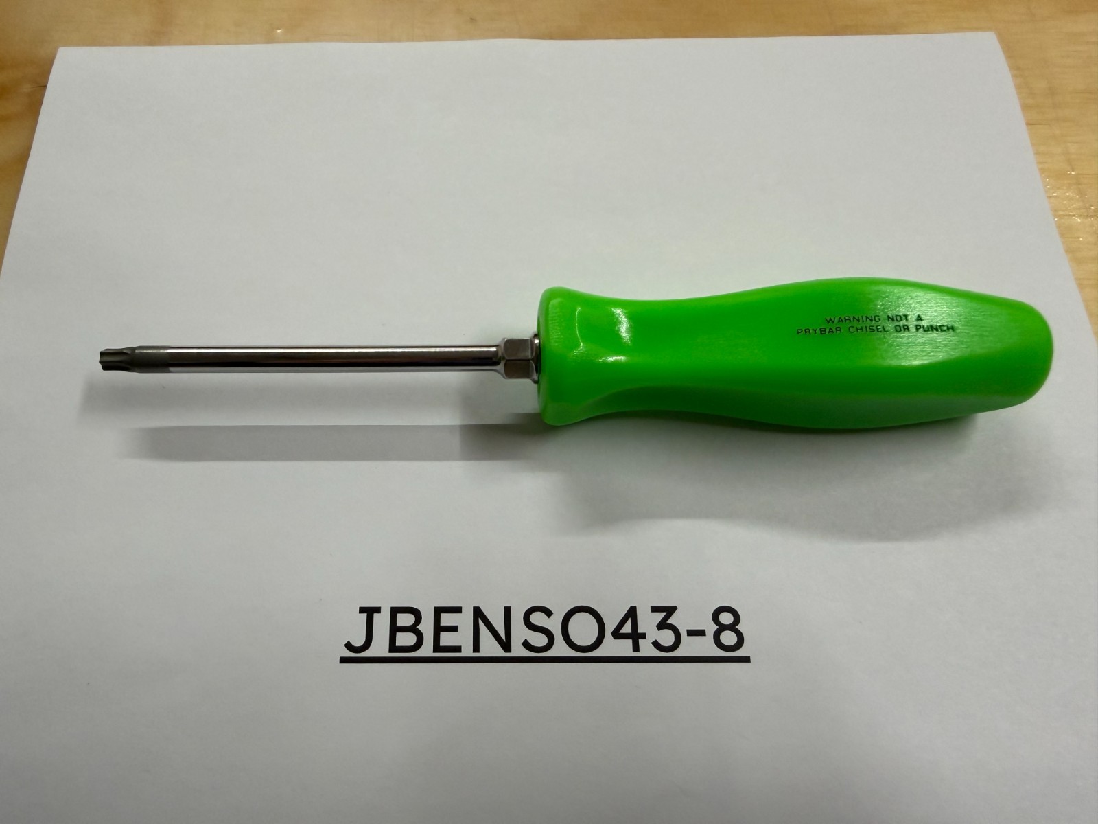 Snap-on Tools USA NEW RARE GREEN T30 Hard Grip Torx Screwdriver SDDTX430AG