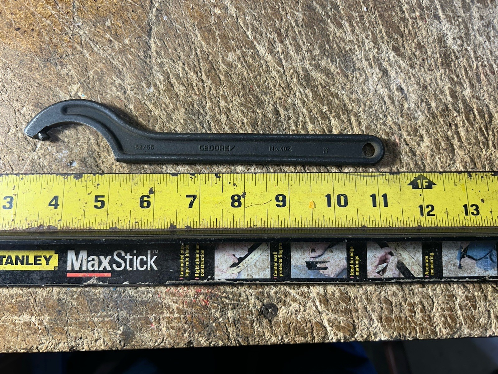 Gedore No.40 Z 52-55mm Hook Wrench w/ Pin