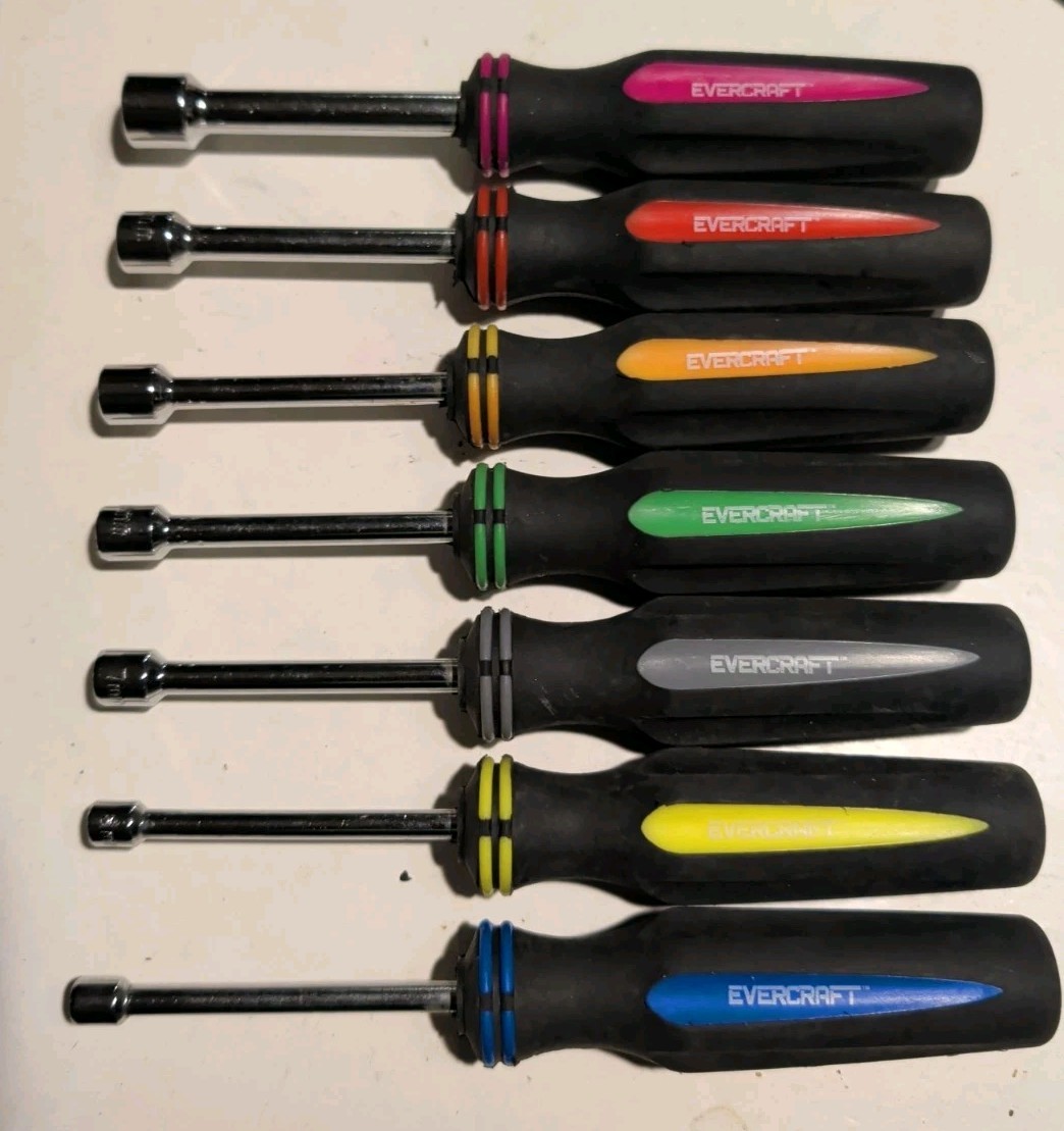 Napa Evercraft 7 PC Nut driver Set Metric Color Coded 5mm-12mm