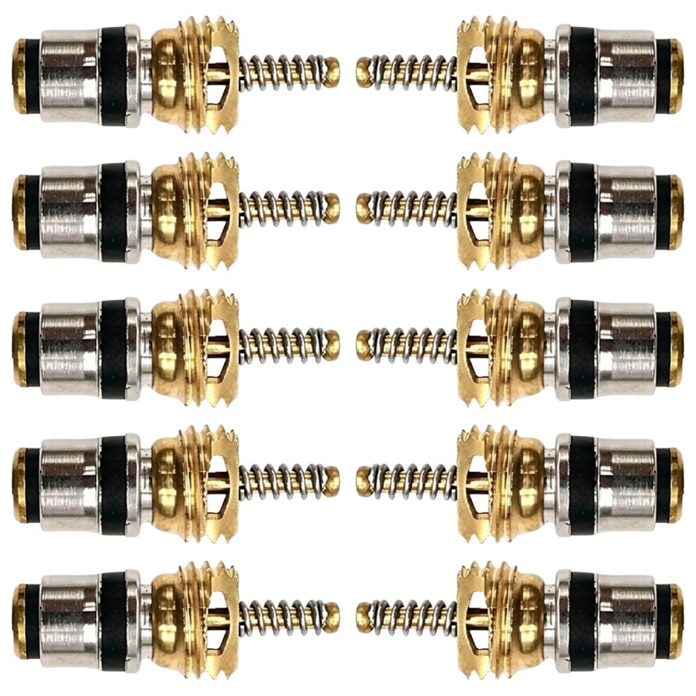 R134a Automotive AC Valve Cores Set of 10 for High and Low Pressure Systems