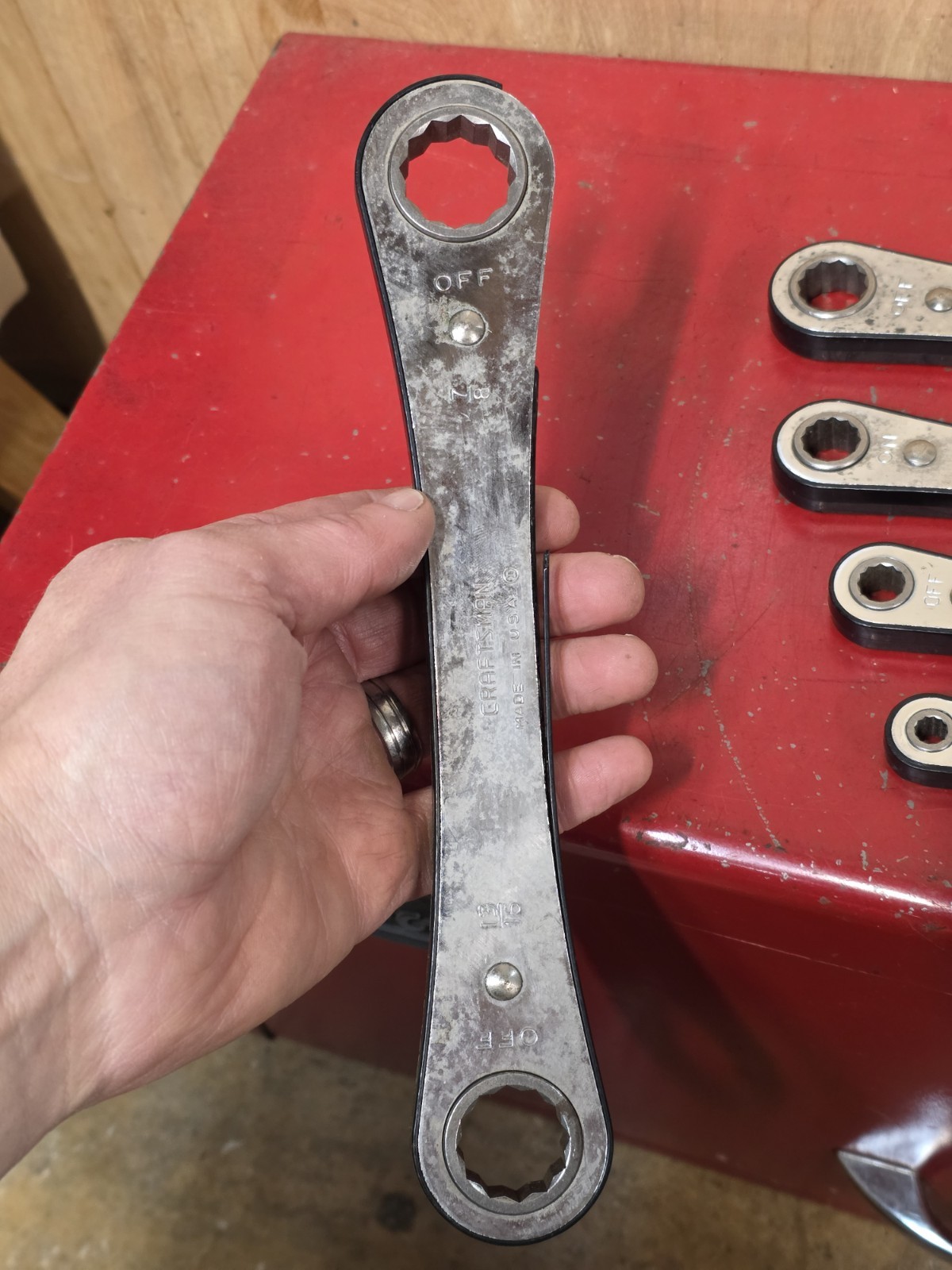 Craftsman USA 5pc. SAE Ratcheting Box End Wrench Set 1/4-5/8 3/4 7/8 15/16″ READ