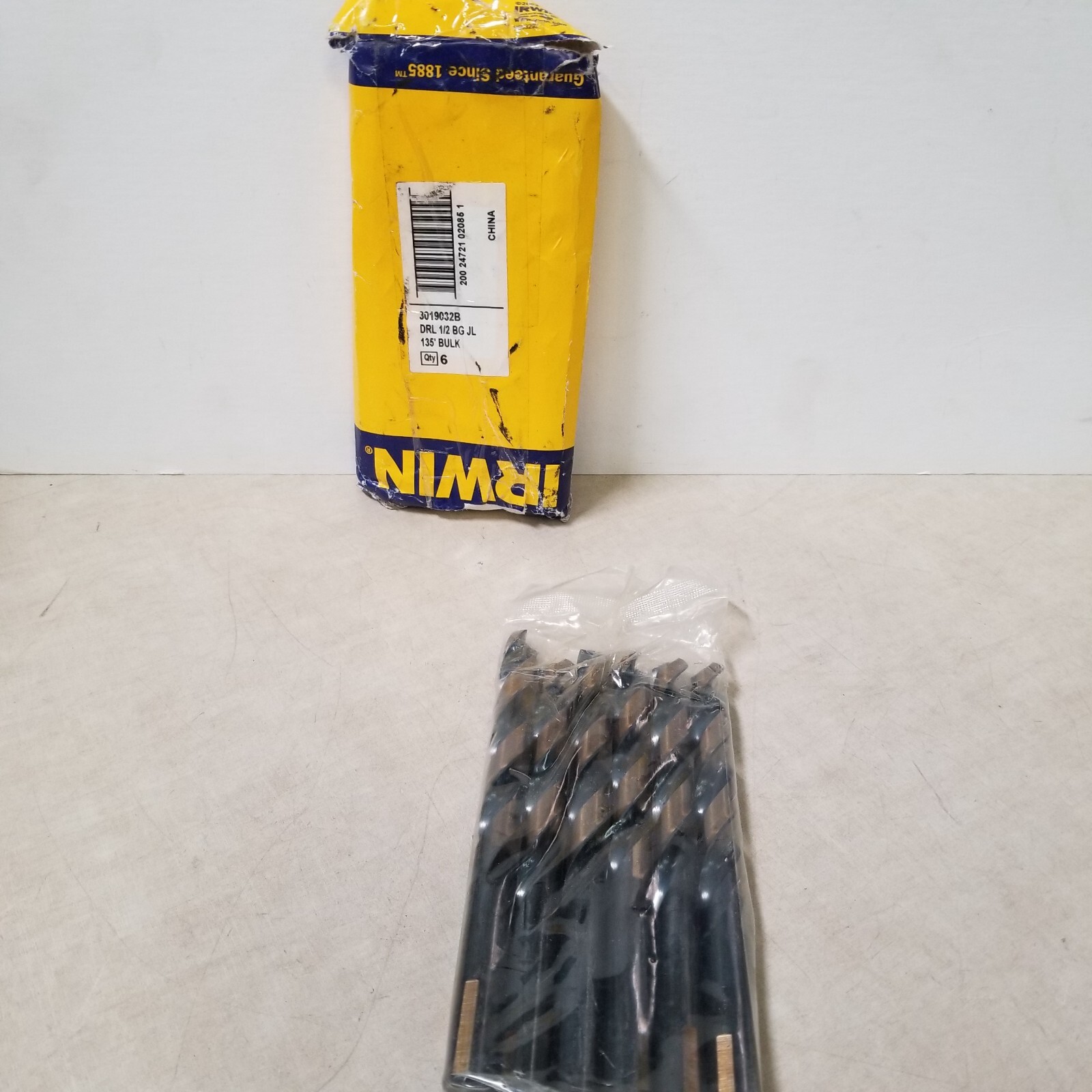 Lot Of 12 Irwin 3019010B HSS Fractional Straight Shank Jobber Length Drill Bit