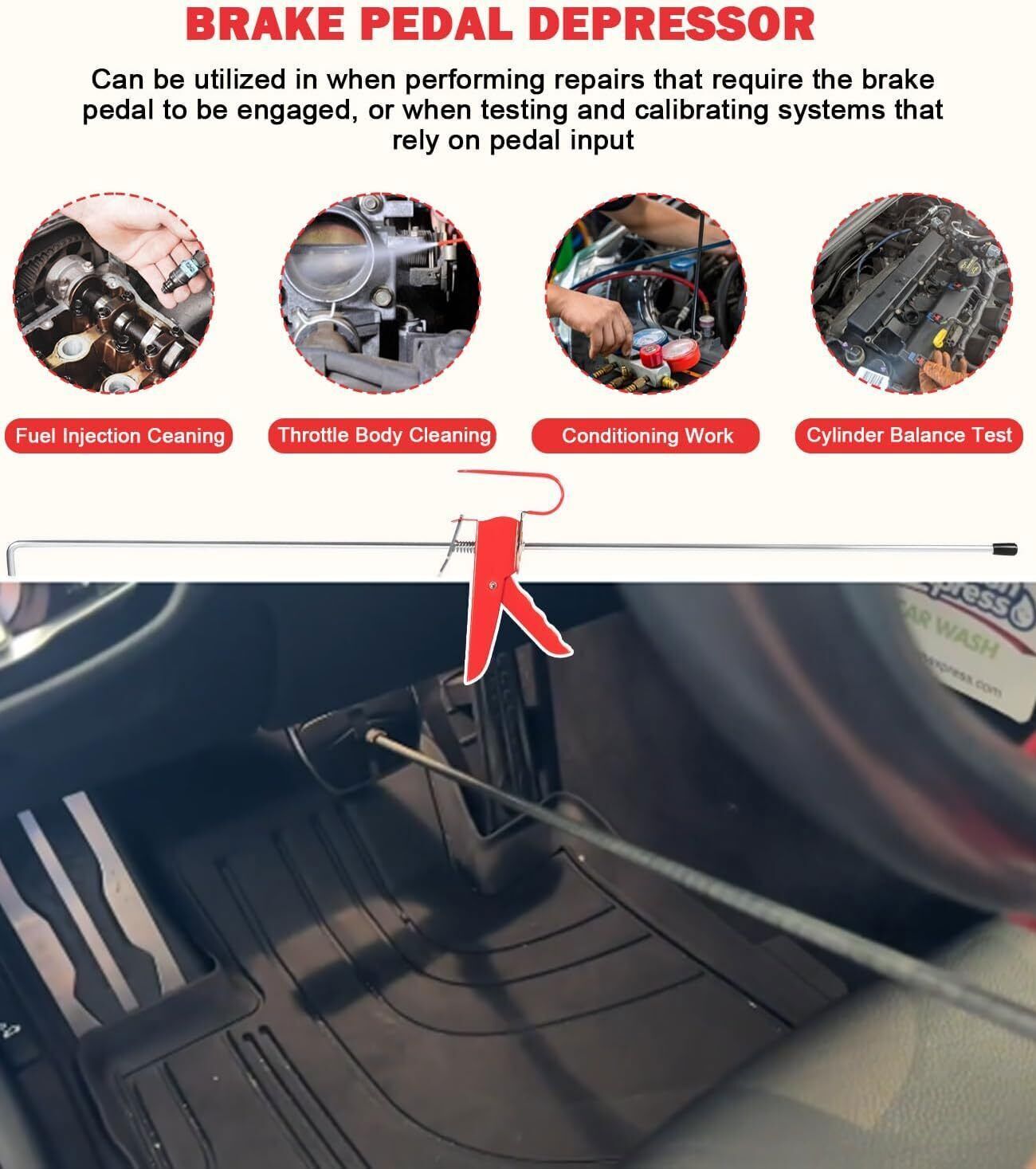 THE393 Throttle Pedal Depressor with Adjustment Screw for RPM