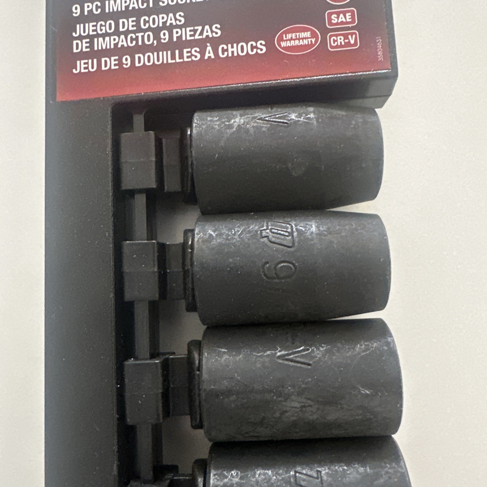 TEQ Correct 9-Piece 1/2″ Drive 6-Point SAE Impact Socket Set – TQ357