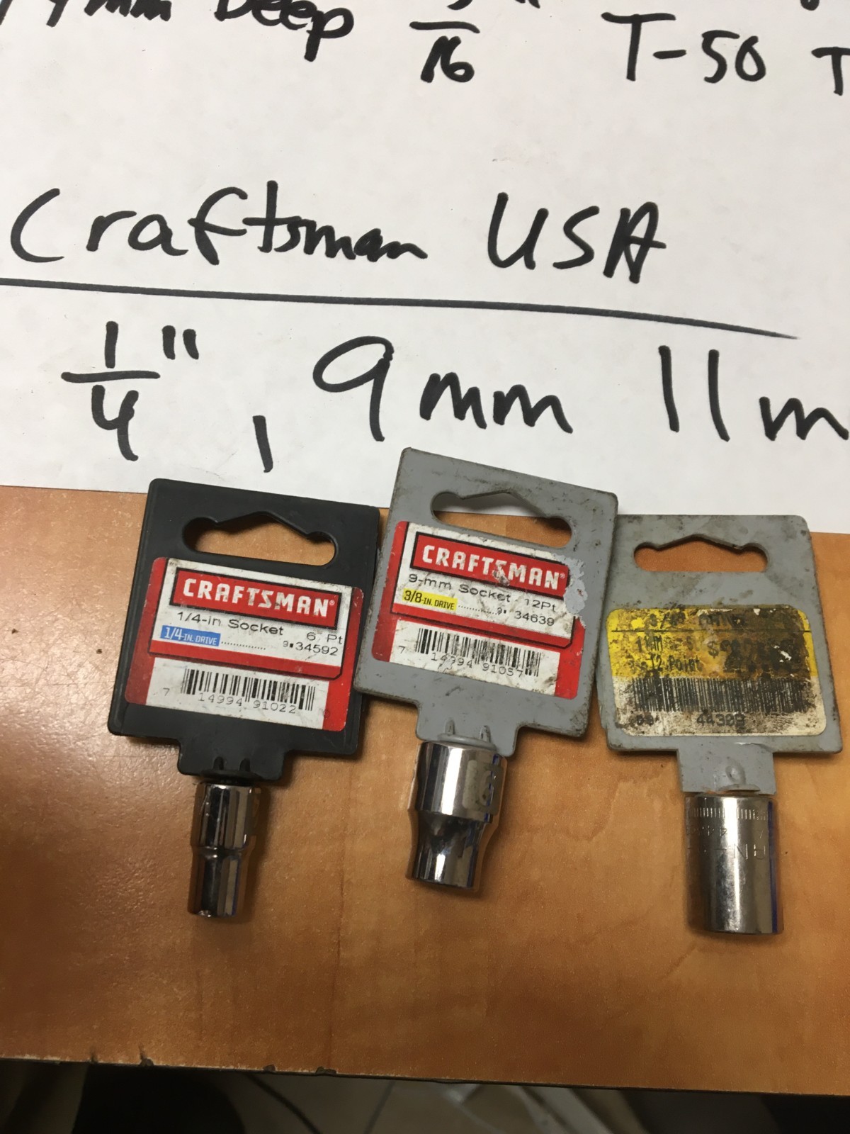 Craftsman Socket 1/4 3/8 Drive Lot of 10 SAE Metric sockets extensions torx