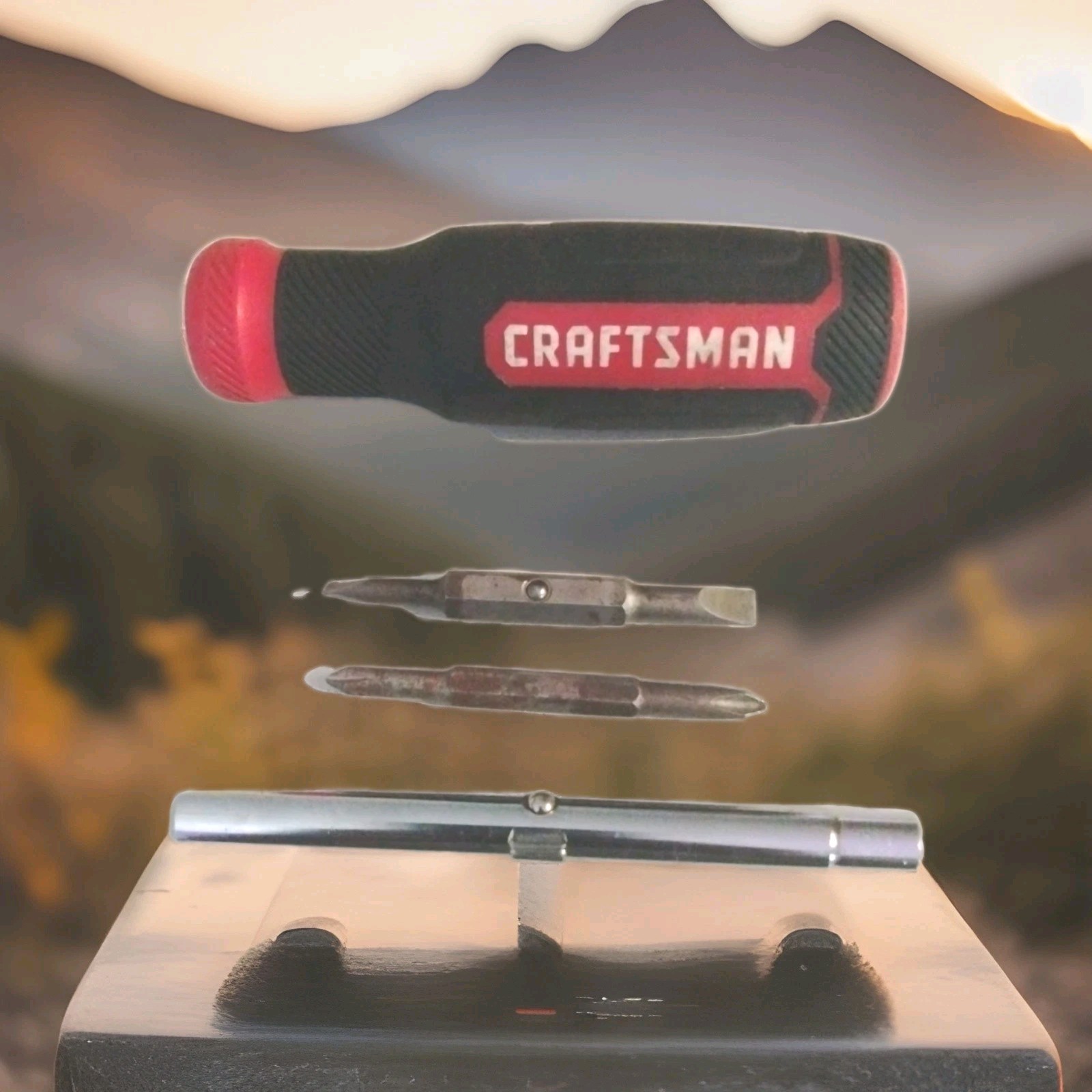 Craftsman 41116 6 In 1 Comfort Grip Screwdriver Flat Head And Phillips Bit