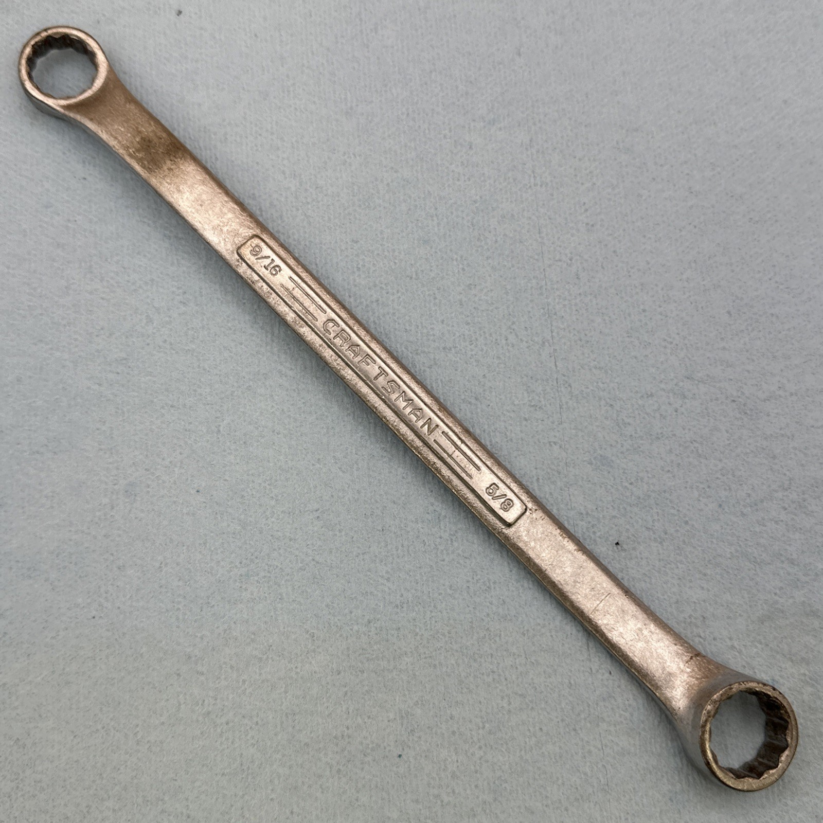 Craftsman Flying =V= 9/16″ x 5/8″ Double Box End Wrench USA Vintage