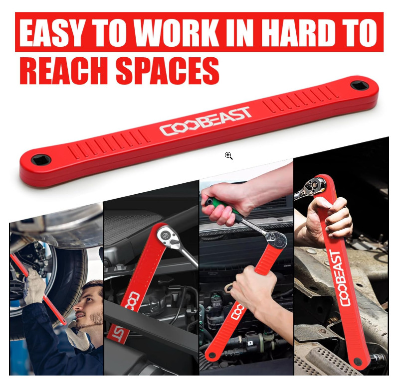 Offset Extension Wrench Set, Impact Ready Socket Extender Tool with Versatile…