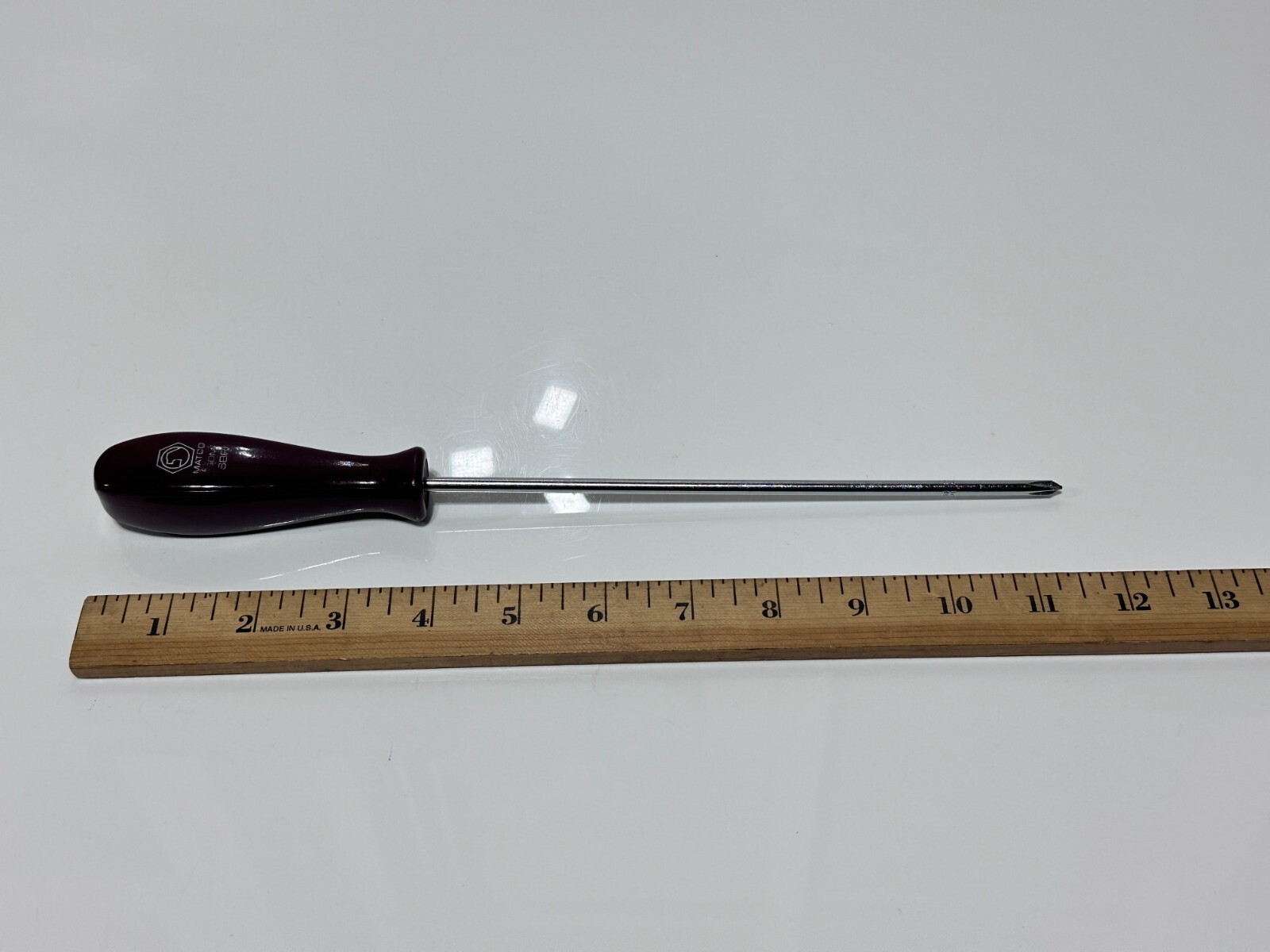 Matco Tools USA SDM 68PI Phillips Tip Long Shaft Screwdriver MAROON HARD HANDLE