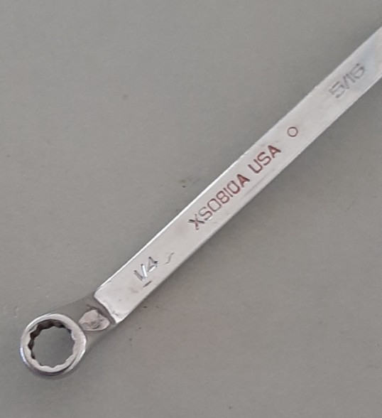 Snap-on XSO810A 1/4″ x 5/16″ 12Pt Short 60° Deep Offset Box Wrench MARKED 605