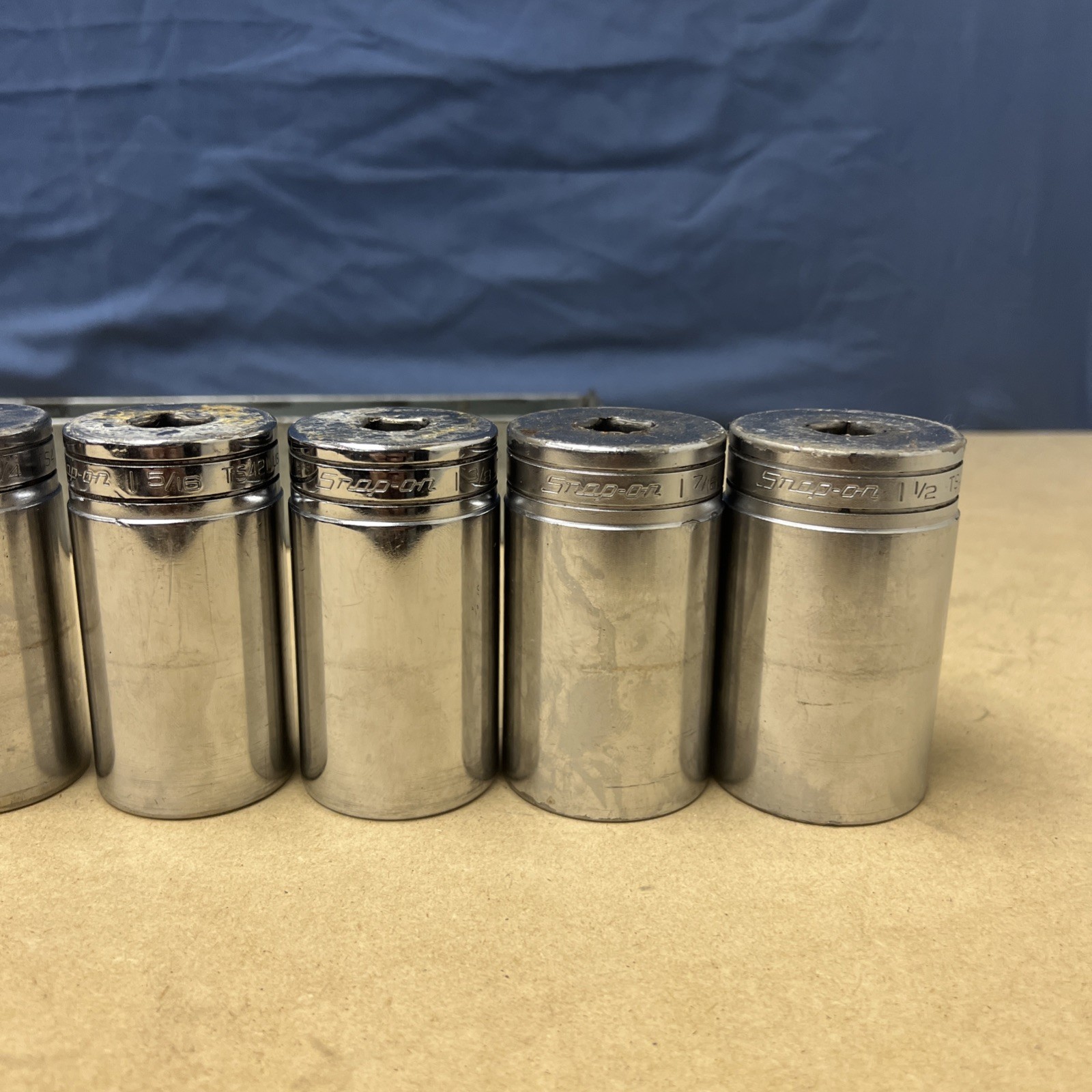SNAP-ON 1/2″ Drive Deep Socket Set 6 Point TS Series Lot Of 9 – In Description