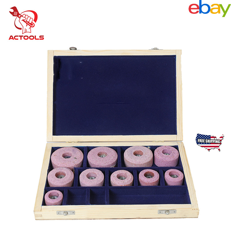 Valve Seat Grinding Stones Set 10 Pcs for Sioux Holder 11/16″ Thread 80 Grit USA