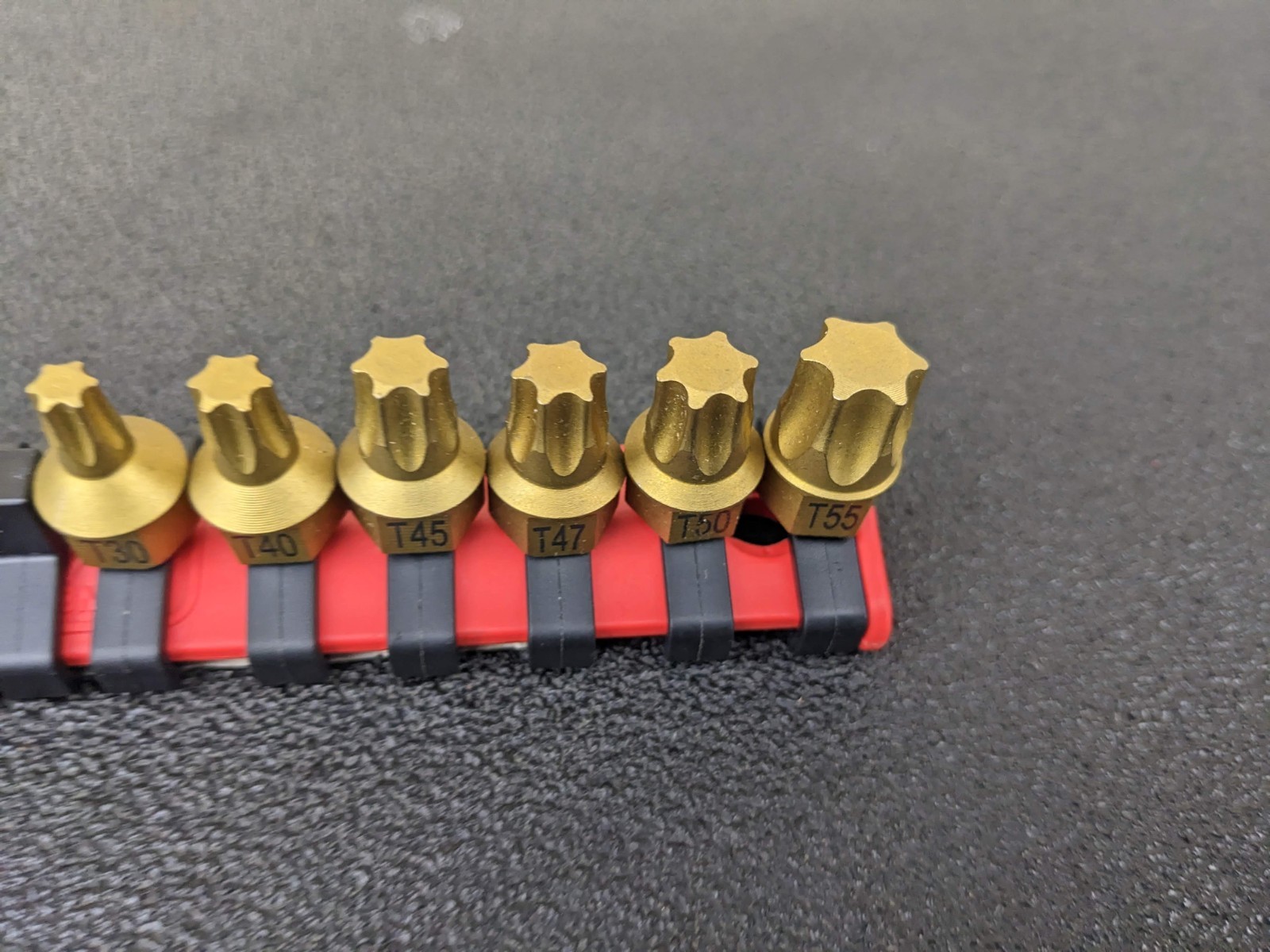 #bp130 Matco Tools SA1PTX11RB Torx Gold Color 1/4” Drive Super Stubby Socket Set