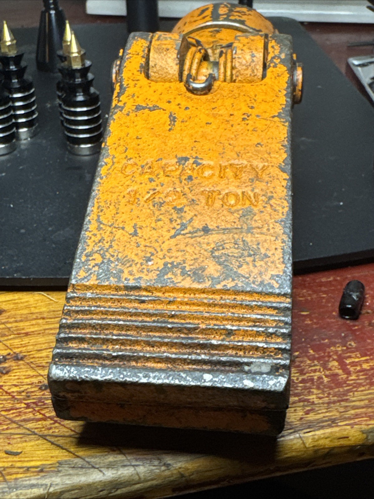 Unknown Brand But VTG Attachments to 10-ton Hydraulic Ram 18lbs Good Shape