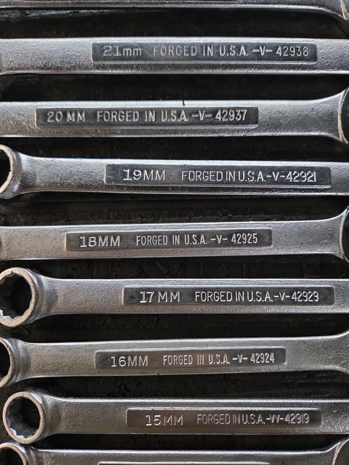 Vintage Craftsman USA 20 Pc Metric Combo Wrench Set V, VV 6-24 , 27mm.
