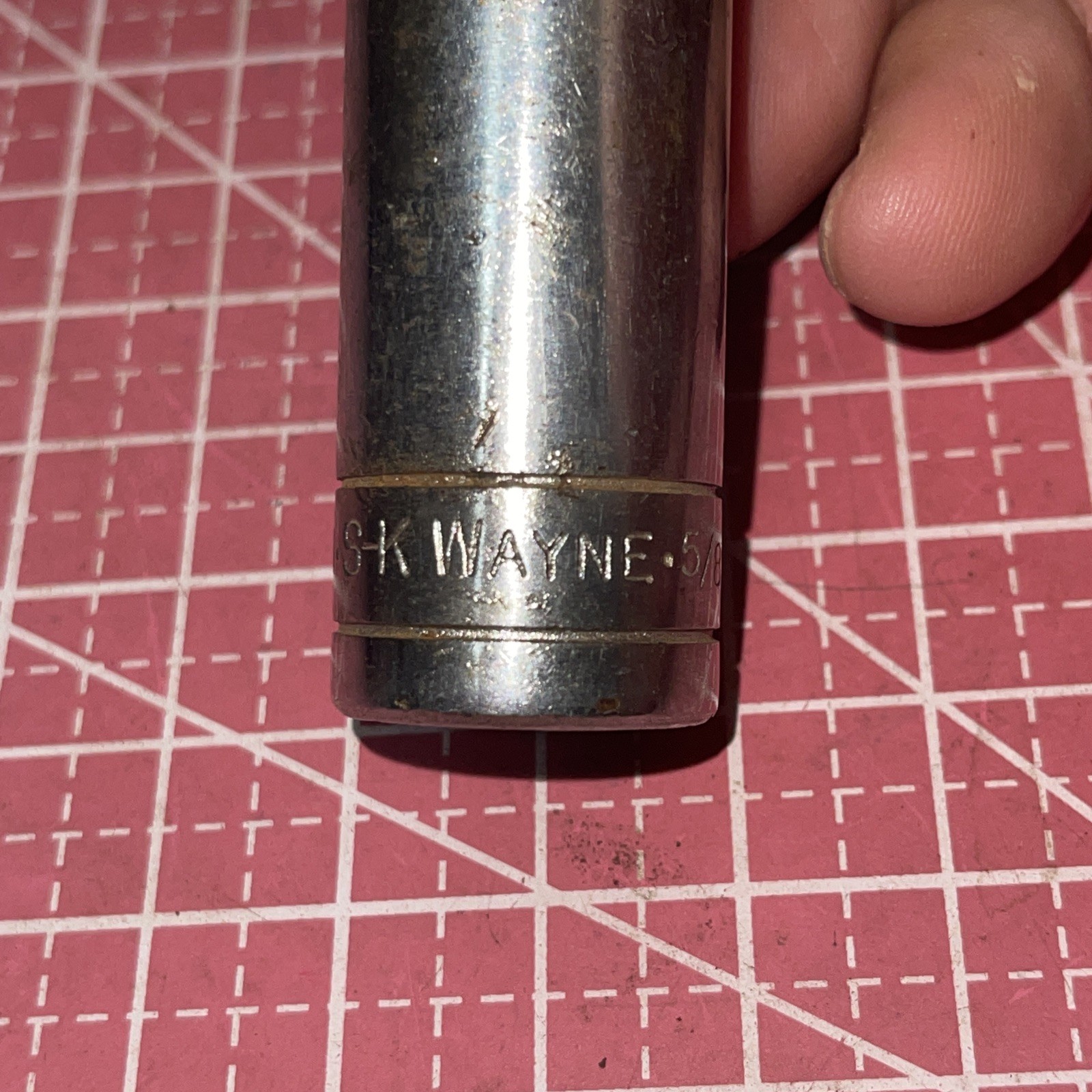 S-K Wayne USA 40820 5/8 In SAE 1/2 Drive 12 point Deep Socket Vintage SK 5/8”