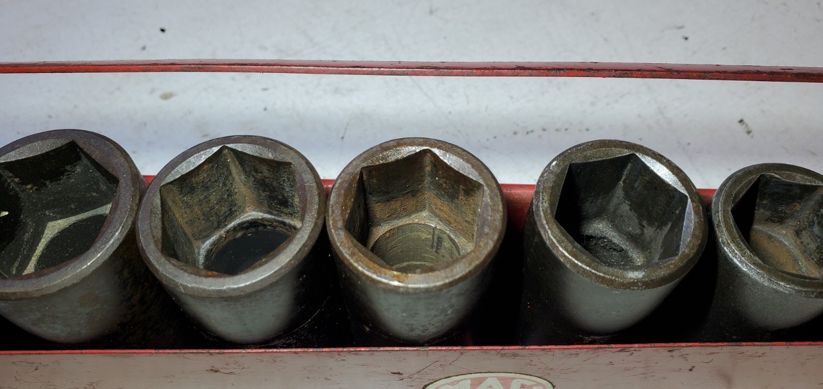 MAC TOOLS 1/2 SAE 6 Point DEEP Impact Socket Set Partial with Tray VT 10