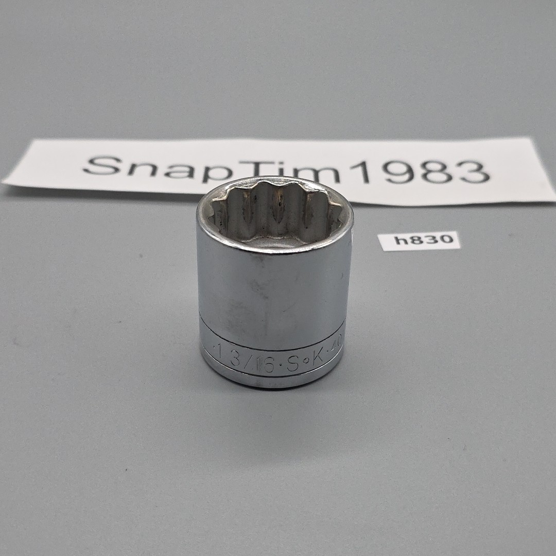 S-K Tools 1/2″ Drive 1-3/16″ Shallow Socket 40138 12pt USA