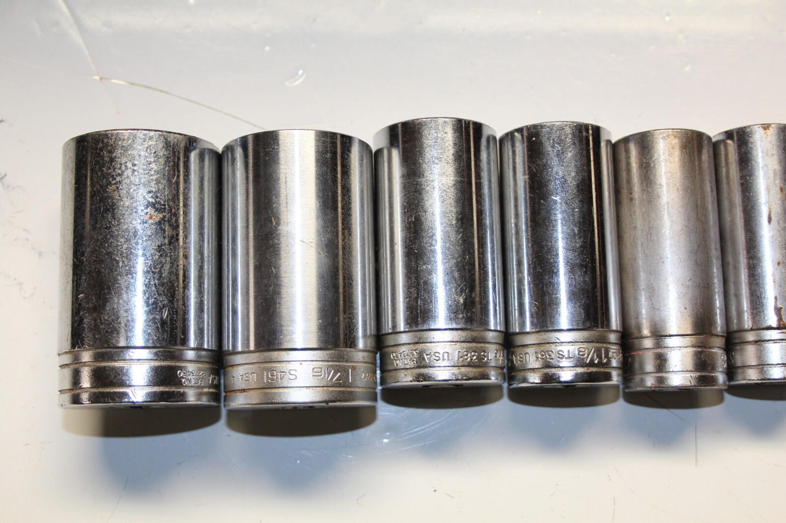 SNAP-ON TOOLS 1/2″ Drive 12- / 6-POINT SAE DEEP CHROME SOCKET SET 14PCS USA