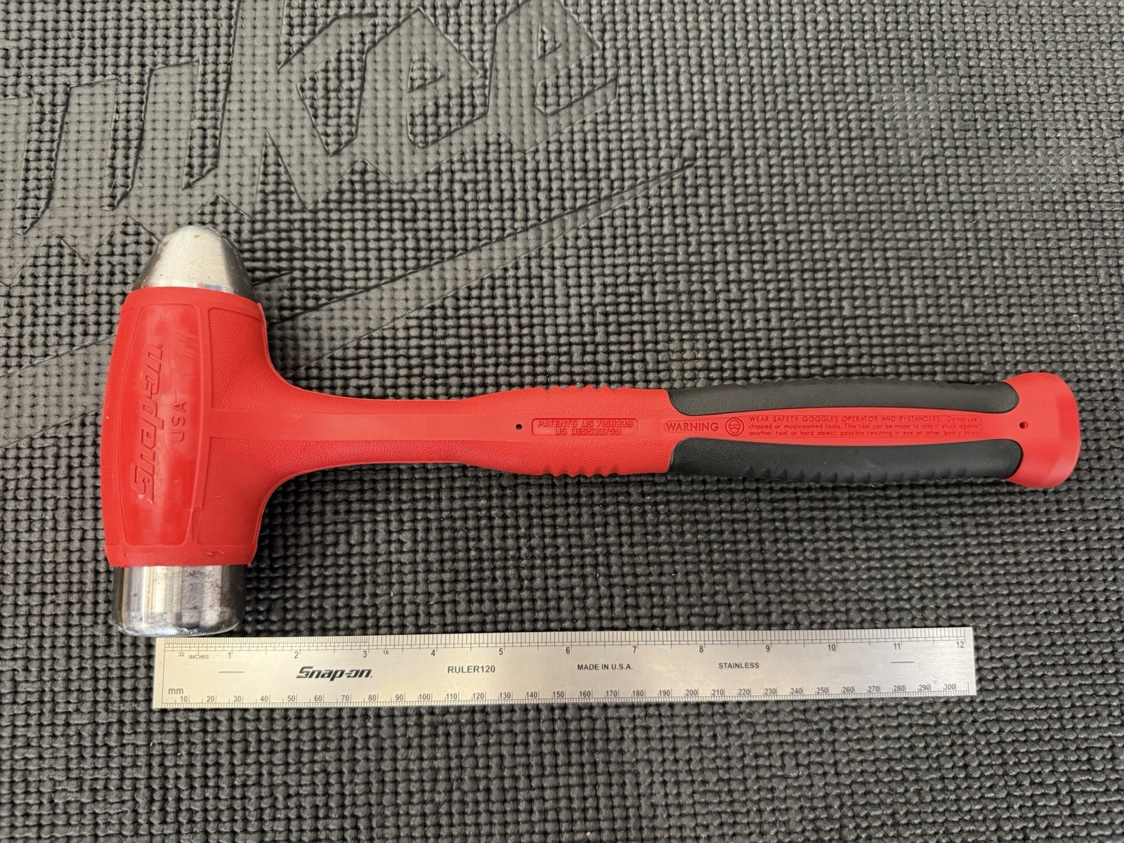 Snap-On 32oz Ball Peen Soft Grip Dead Blow Hammer RED USA🇺🇸 – HBBD32