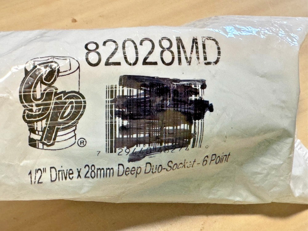 82028MD 1/2″ Drive x 28mm Deep Length 6 Pt Duo-Socket Lifetime Warranty