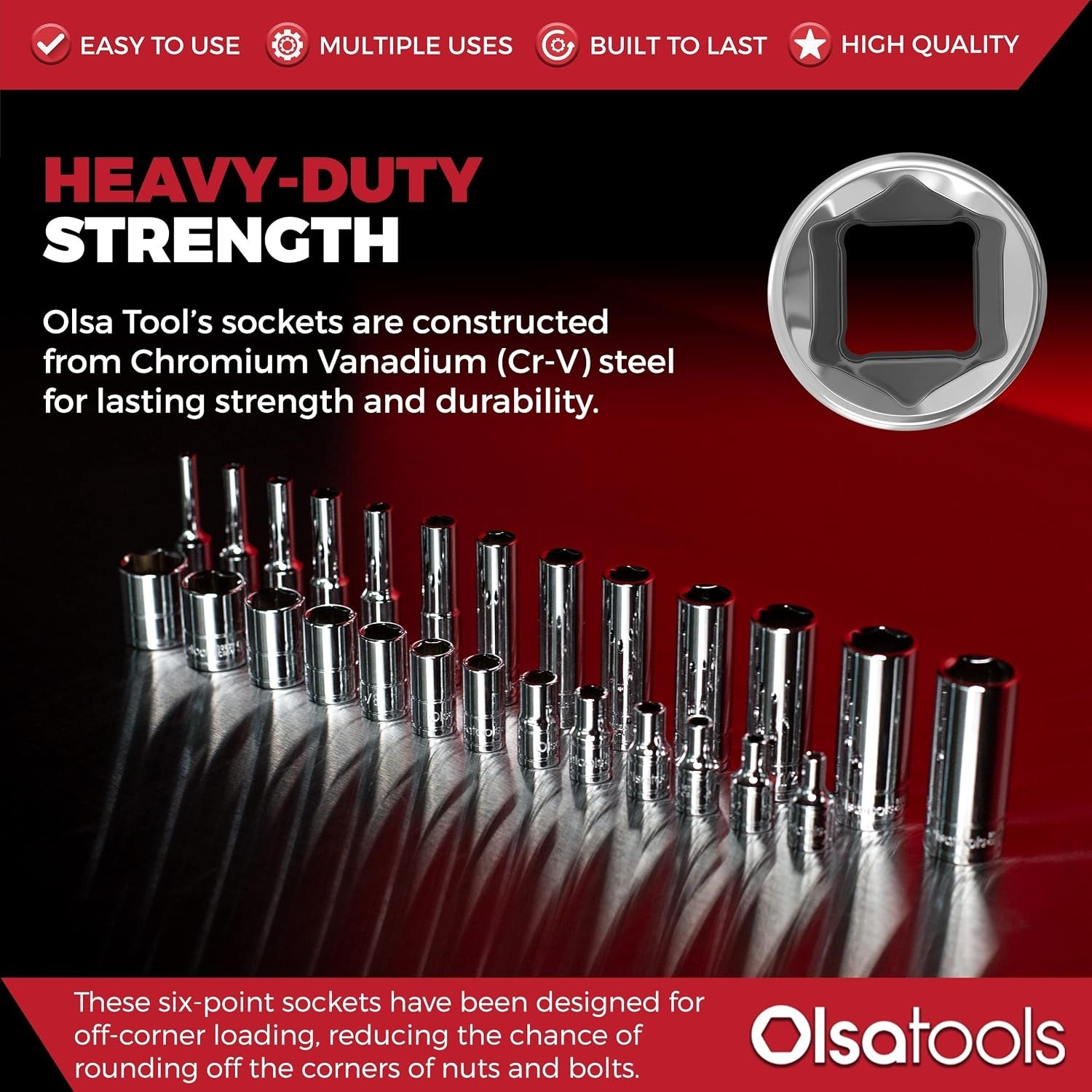 Complete 1/4″ to 1″ SAE Socket Set – Long Professional Grade