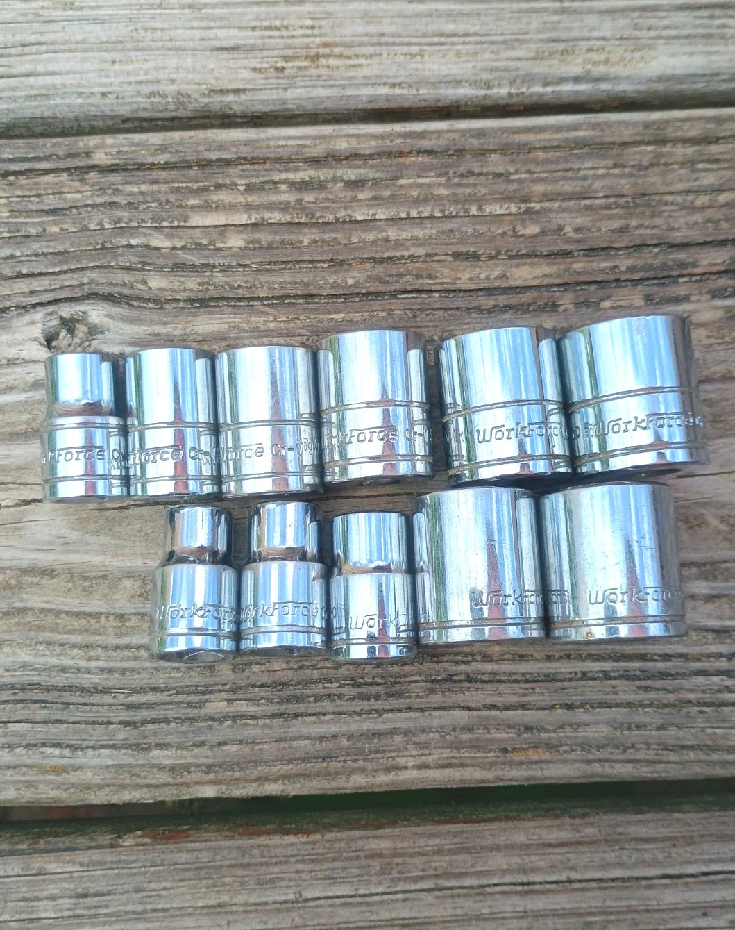 11 Pc Workforce 3/8″ Drive 6 Point Sockets Metric & SAE