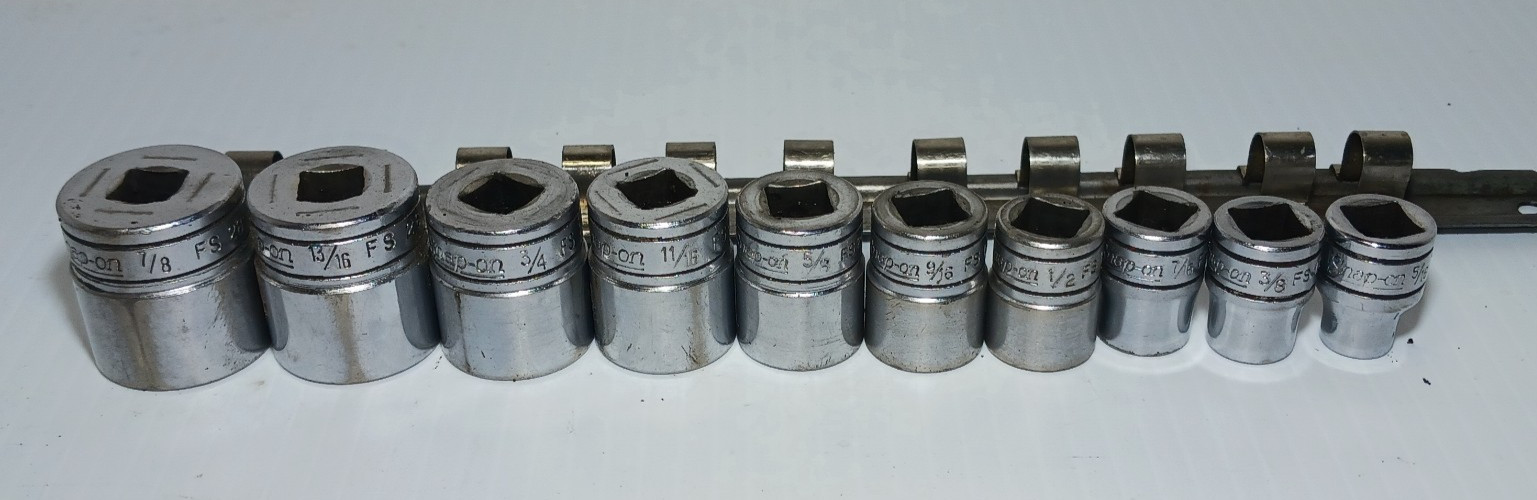 Snap-On Tools 10-Piece 3/8 Drive SAE Shallow Socket Set 5/16 – 7/8″