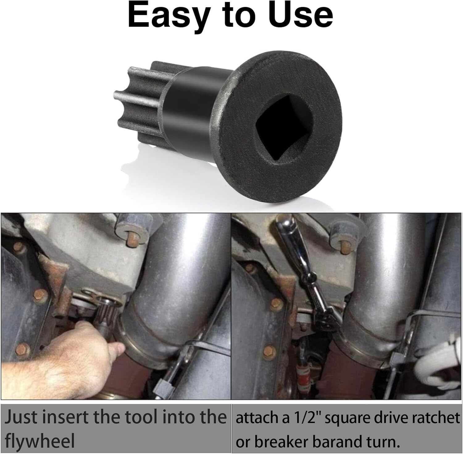 Engine Barring Rotating Tool for Cummins B/C Series & Dodge 3.9L 5.9L 6.7L 8.3L