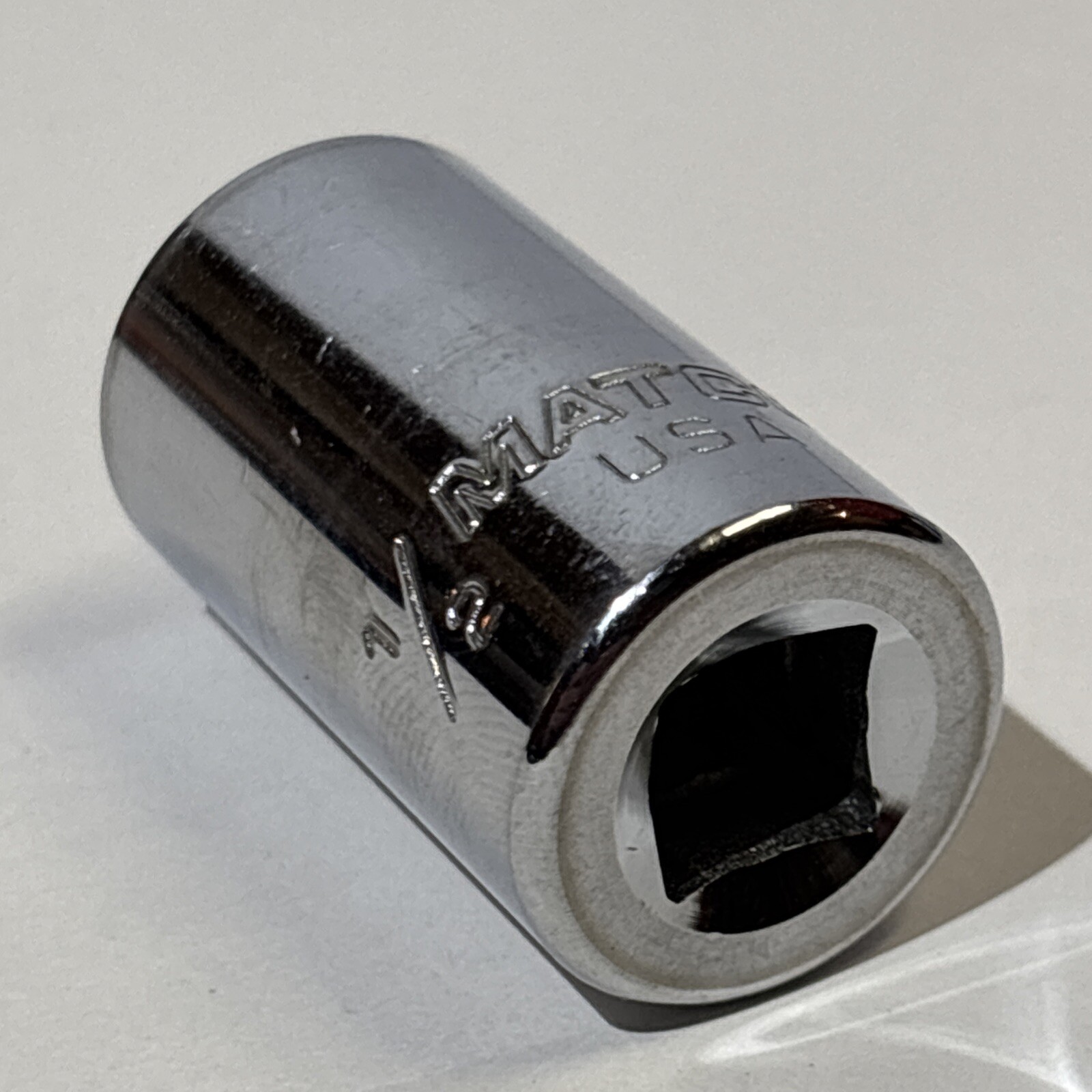 Matco 1/2″ Shallow Socket 3/8″ Drive 8 Point Double Square B168 USA