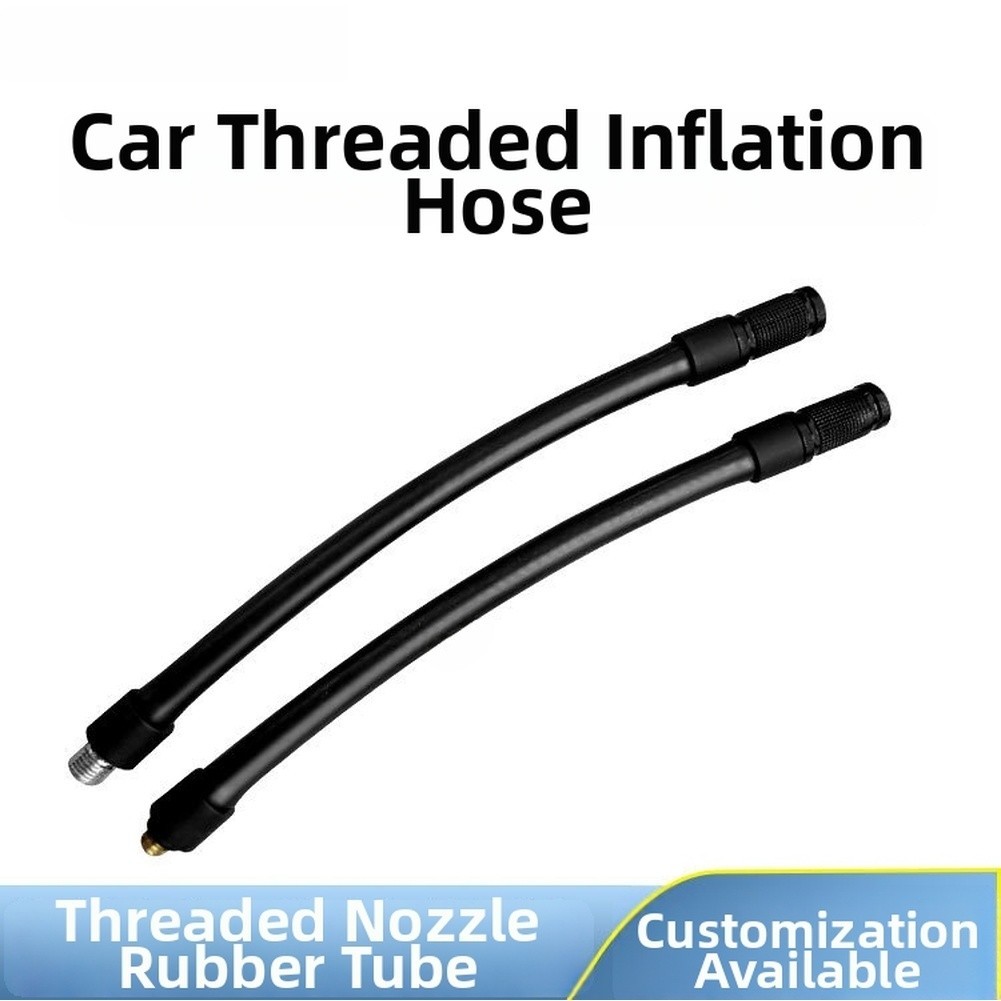 Portable Air Pump Hose with M6 M8 Thread Adapter for Car Tires and More