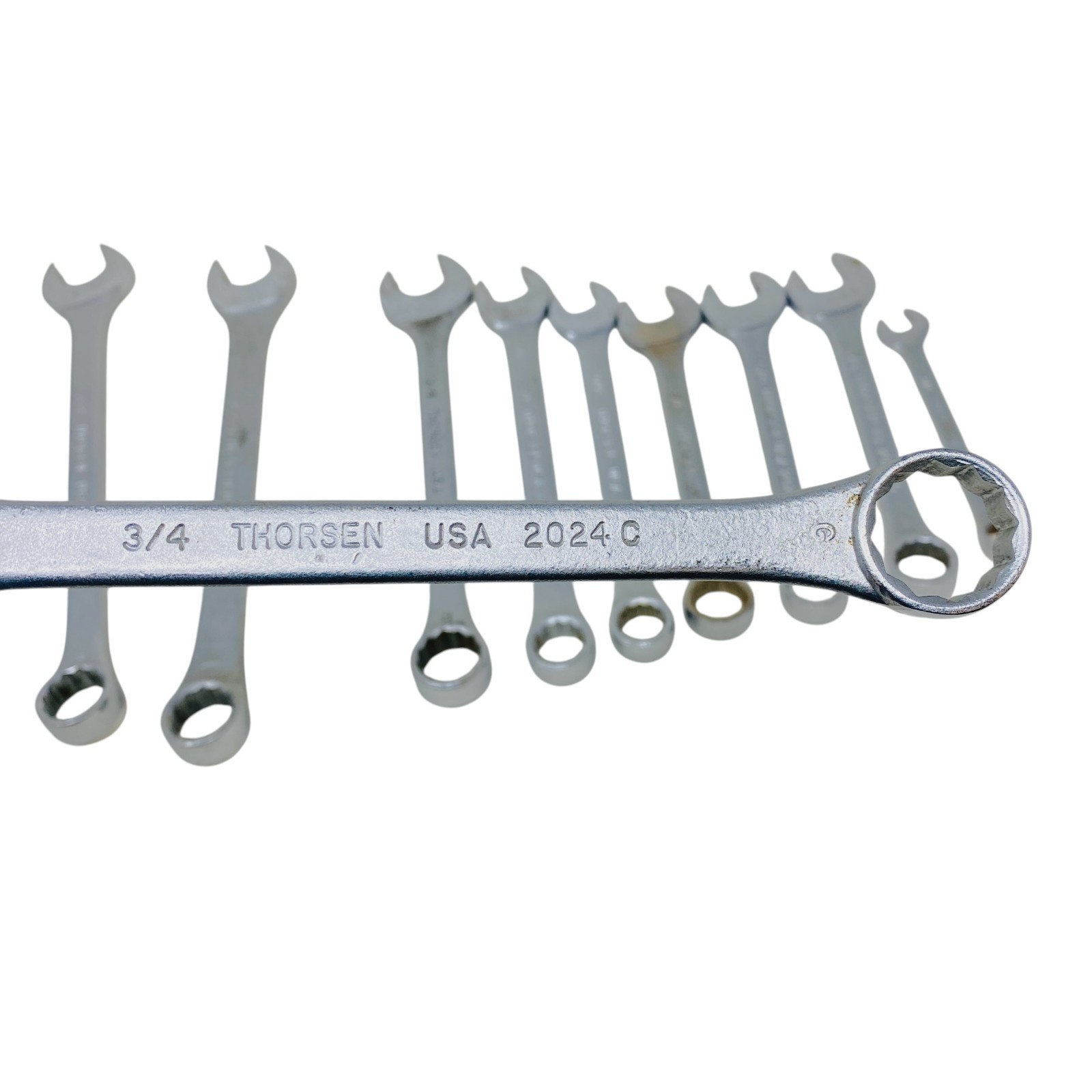 Thorsen USA Combination Wrench Lot SAE Mechanics Hand Tools Set, 10 Pcs