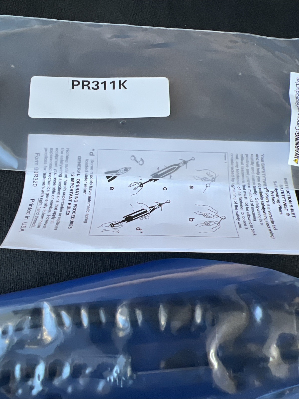 Blue Point 10″ PR311K Safety Wire Twister Pliers Aviation Aircraft Tools NEW 🔥