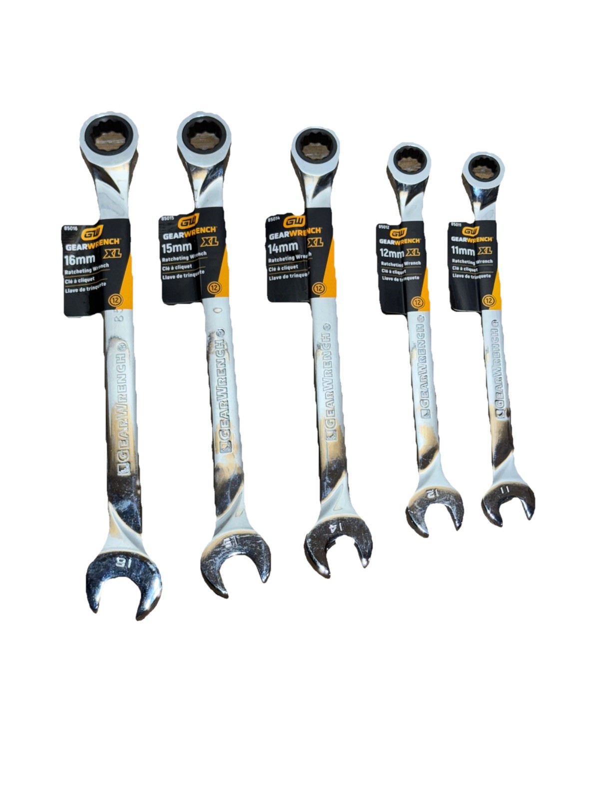 GearWrench 5pc 12PT XL Metric Racheting Wrench Set- 11mm, 12mm, 14mm, 15mm, 16mm