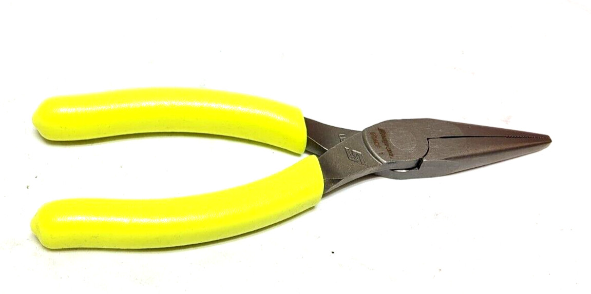 New Snap-on™ 95ACFHV 5″ long Needle Nose Pliers with Hi-Viz Yellow Vinyl Grip
