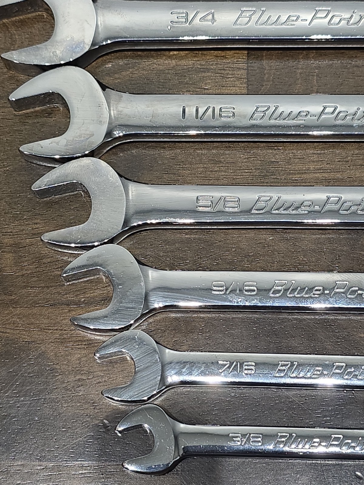 10 pc set-Blue Point USA By Snap On SAE Combination Wrench Set 3/8″-1″ – NO 1/2