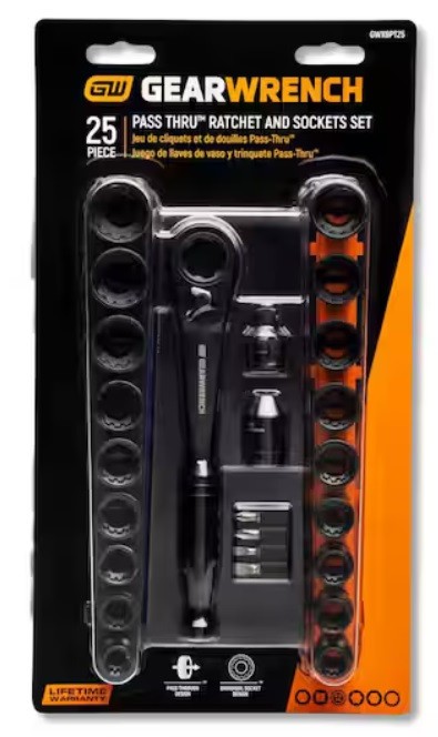 GEARWRENCH 25 PIECE 3/8″ DRIVE PASS THROUGH RATCHET AND SOCKET SET | GWX6PT25 @@