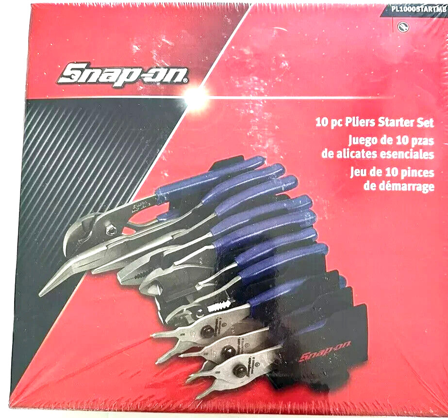 New Snap-on™ PL1000STARTMB 10pc Pliers Starter Set Needle Nose Cutters Crimper