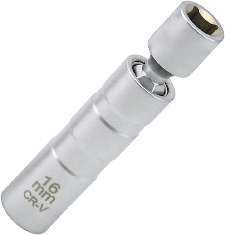 5/8 Magnetic Swivel Spark Plug Socket 16mm-Short for Effortless Removal