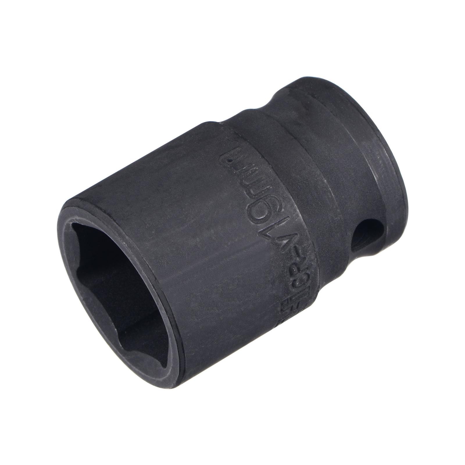 1/2″ Drive 19mm 6-Point Impact Socket CR-V 1.54″ Shallow Metric Sizes