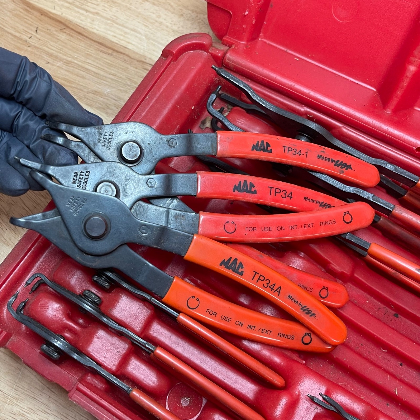 MAC Tools PK250 Retaining Ring Plier Set Convertibles, Retaining Clip plier set