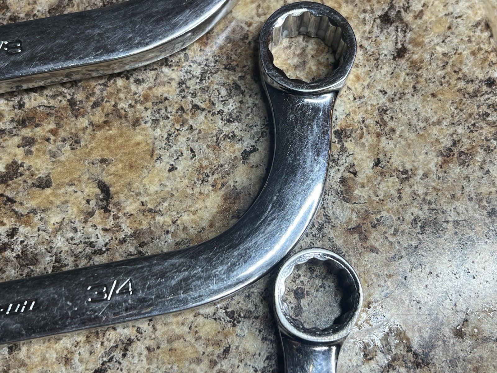Snap On Tools SBX605 4 Pc 12 Point SAE S-Shaped Obstruction Box Wrench Set