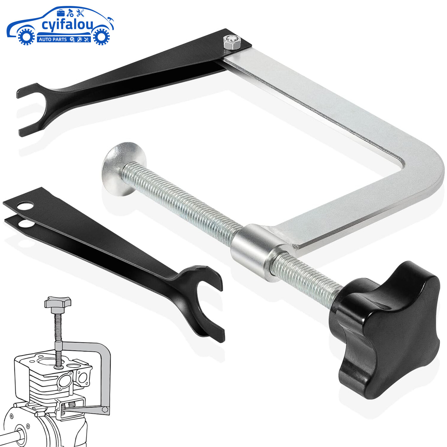 Small Engine Valve Spring Compressor Tool fits for Springs 3/4″ to 1-1/16″ 23300