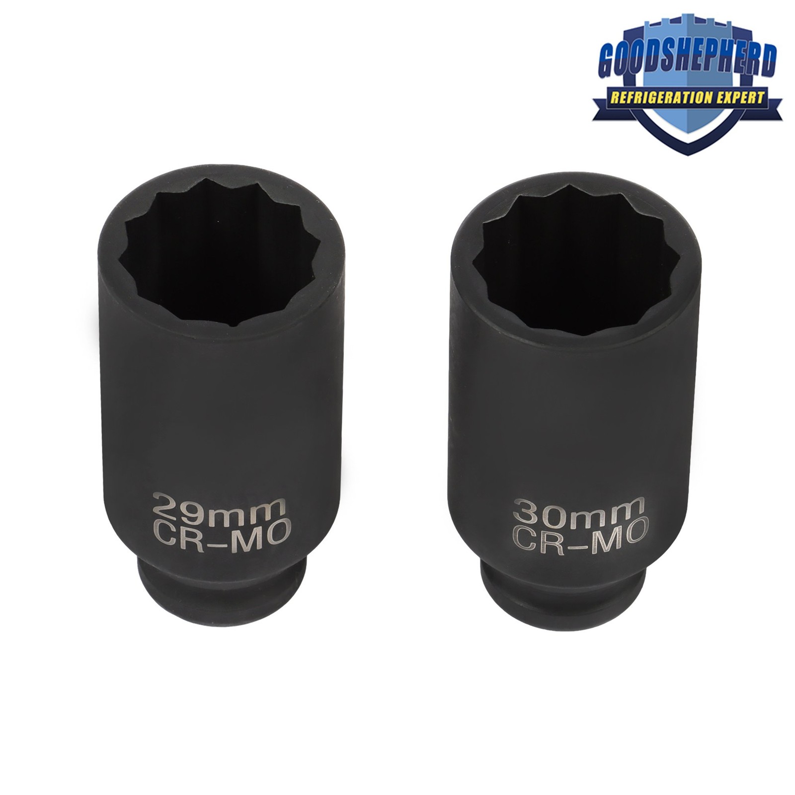 1/2-Inch Drive Deep Spindle Axle Nut Impact Socket Set 12 Point 1/2″ 8PCS