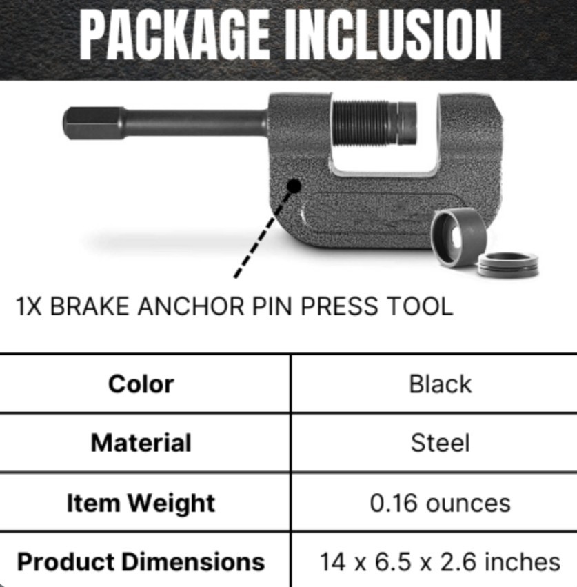 Brake Anchor Pin Press 10 Ton Capacity for Semi Trucks