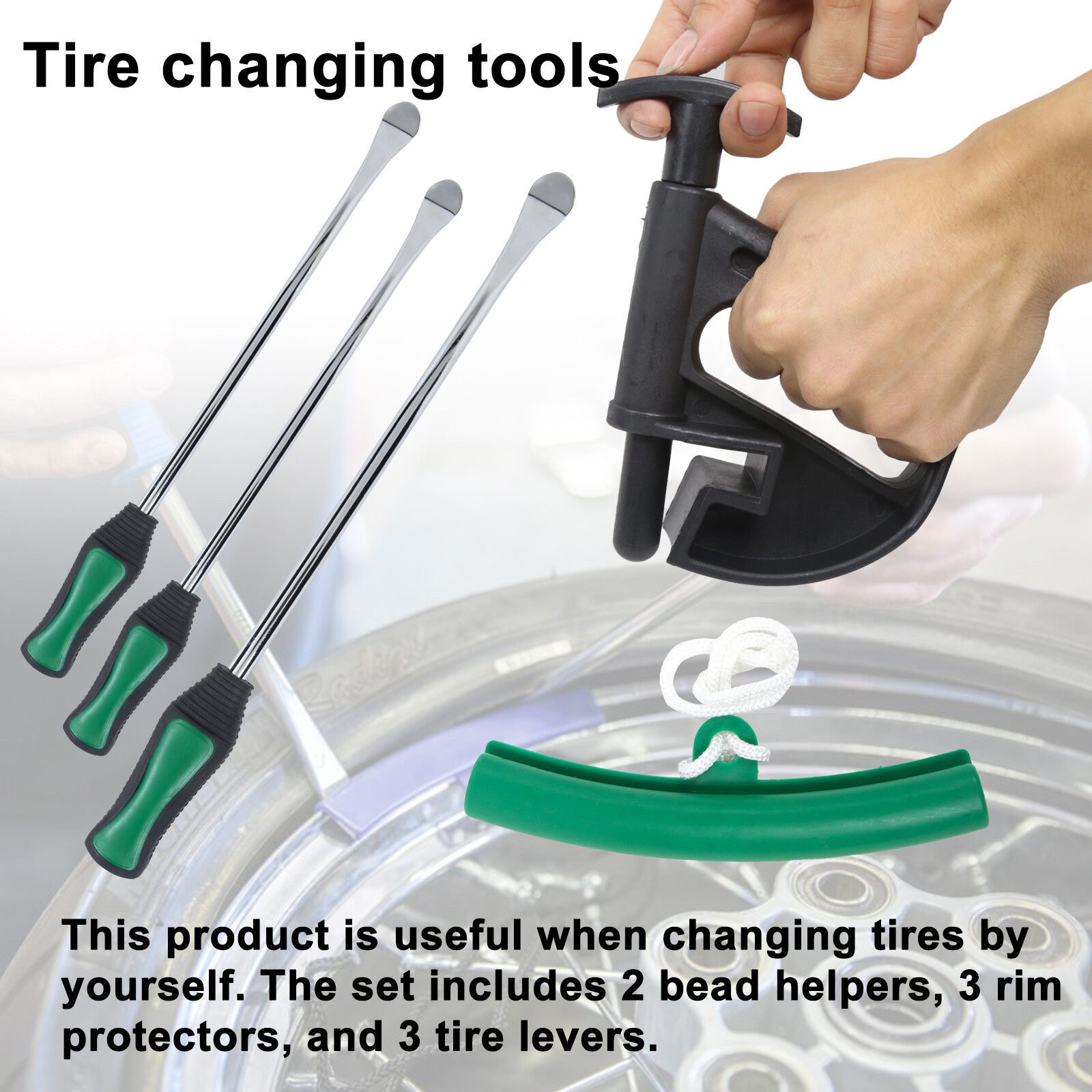 Spoon Motorcycle Tire Iron Changing + Tire Changer Bead Clamp Drop Center Tool