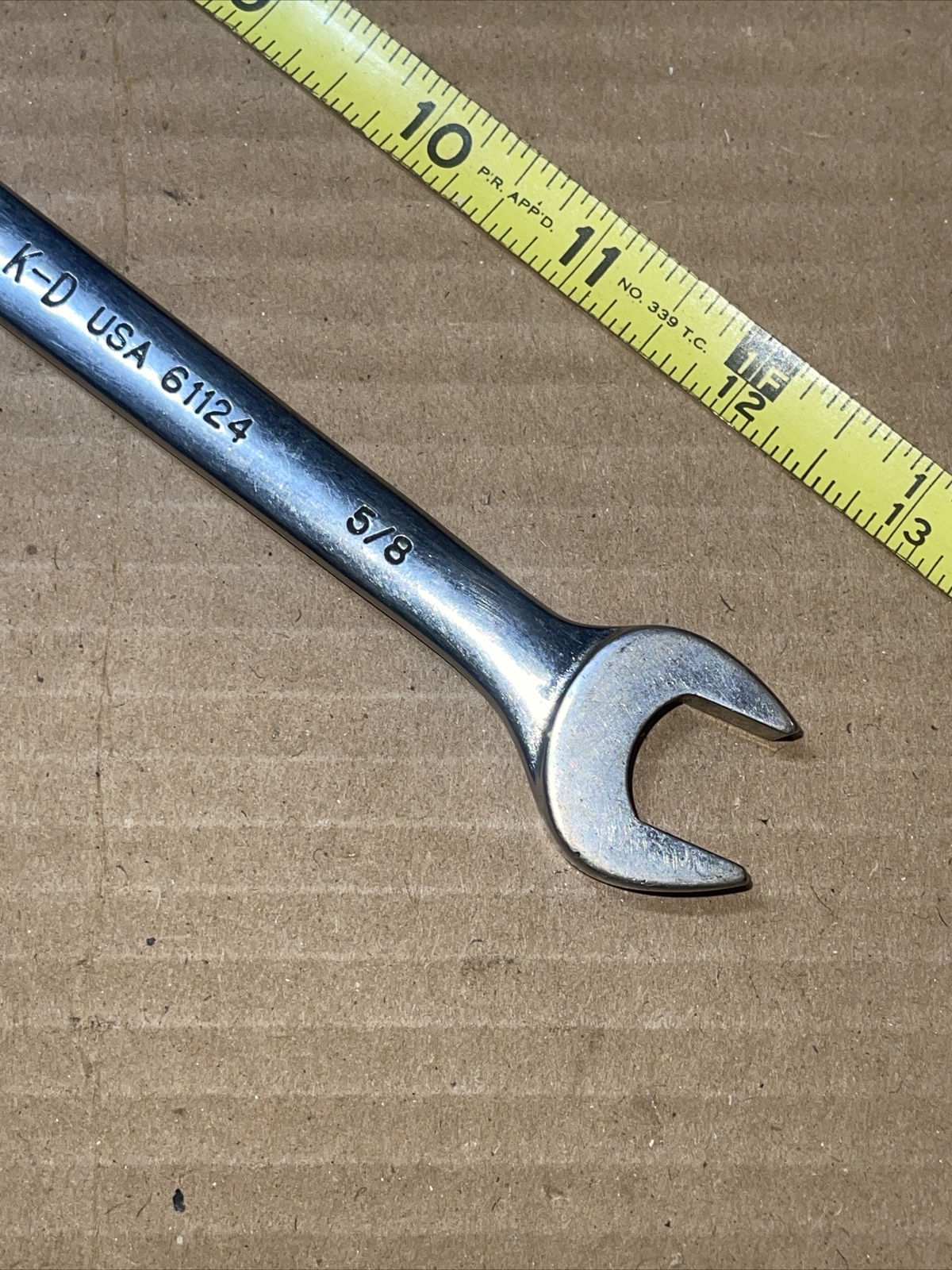 K-D USA 61124 3/4 In X 5/8 In SAE Open End wrench Vintage KD
